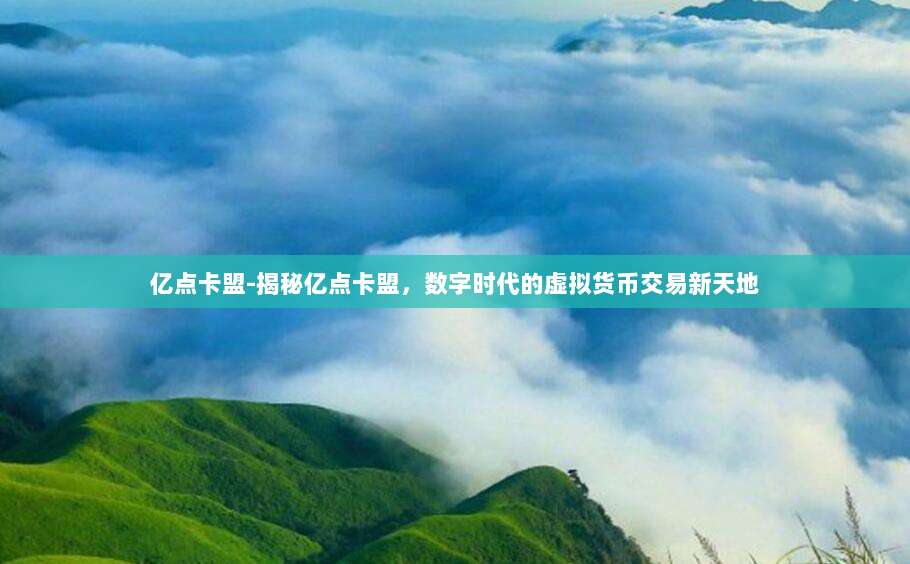 亿点卡盟-揭秘亿点卡盟,数字时代的虚拟货币交易新天地