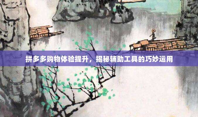 拼多多购物体验提升，揭秘辅助工具的巧妙运用