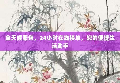 全天候服务,24小时在线接单,您的便捷生活助手