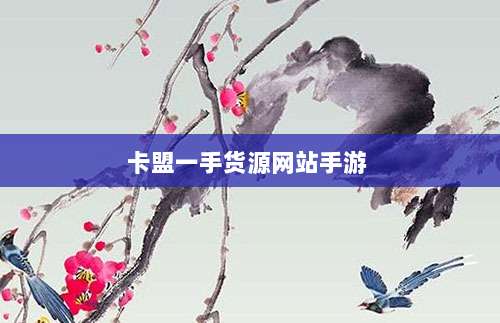 卡盟一手货源网站手游