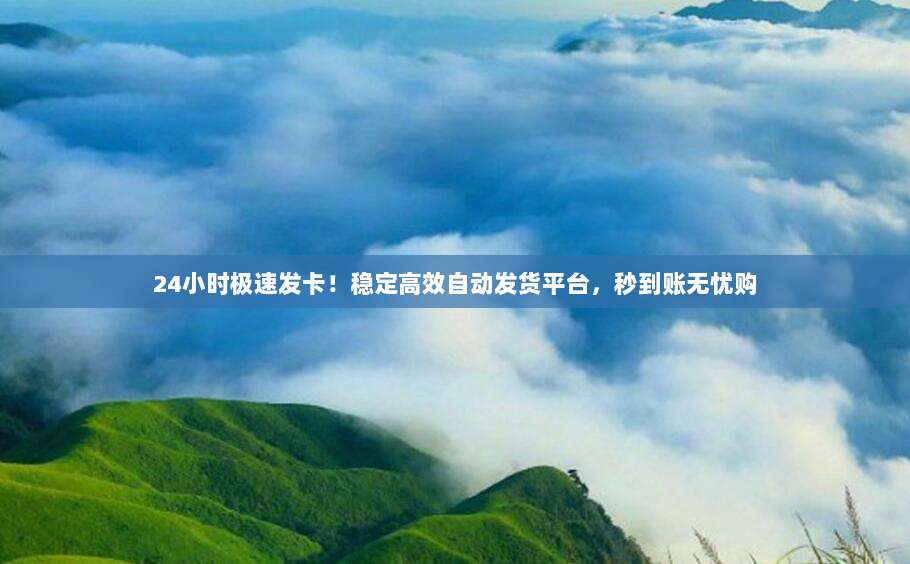 24小时极速发卡!稳定高效自动发货平台,秒到账无忧购