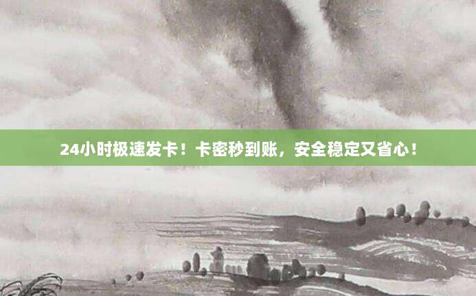 24小时极速发卡!卡密秒到账,安全稳定又省心!