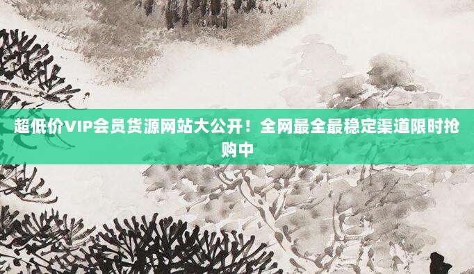 超低价VIP会员货源网站大公开!全网最全最稳定渠道限时抢购中