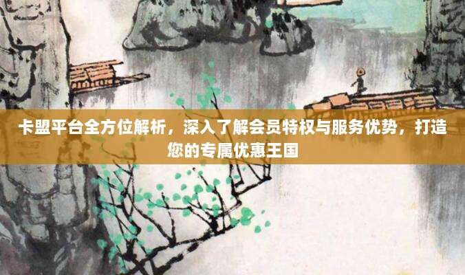 卡盟平台全方位解析,深入了解会员特权与服务优势,打造您的专属优惠王国