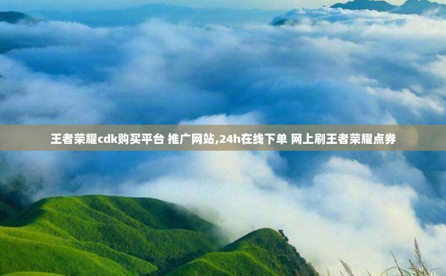 王者荣耀cdk购买平台 推广网站,24h在线下单 网上刷王者荣耀点券