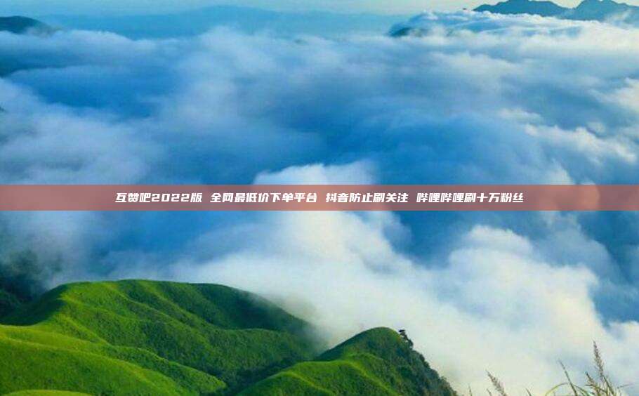 互赞吧2022版 全网最低价下单平台 抖音防止刷关注 哔哩哔哩刷十万粉丝